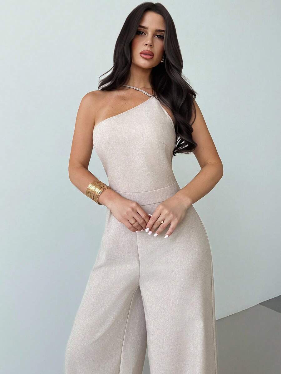 Macacão Firerie Perna Larga Plissado Elegante