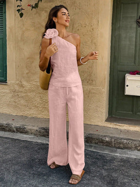 Conjunto Feminino Moderno Viscose e Poliamida – Rosa