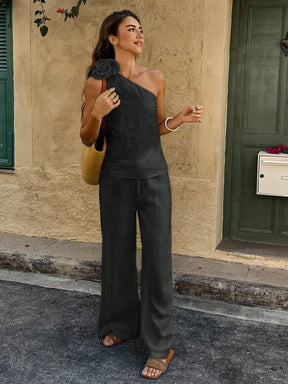 Conjunto Feminino Elegância Viscose e Poliamida – Preto