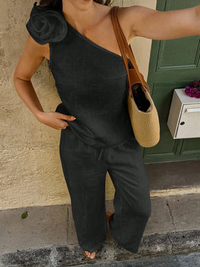 Conjunto Feminino Elegância Viscose e Poliamida – Preto