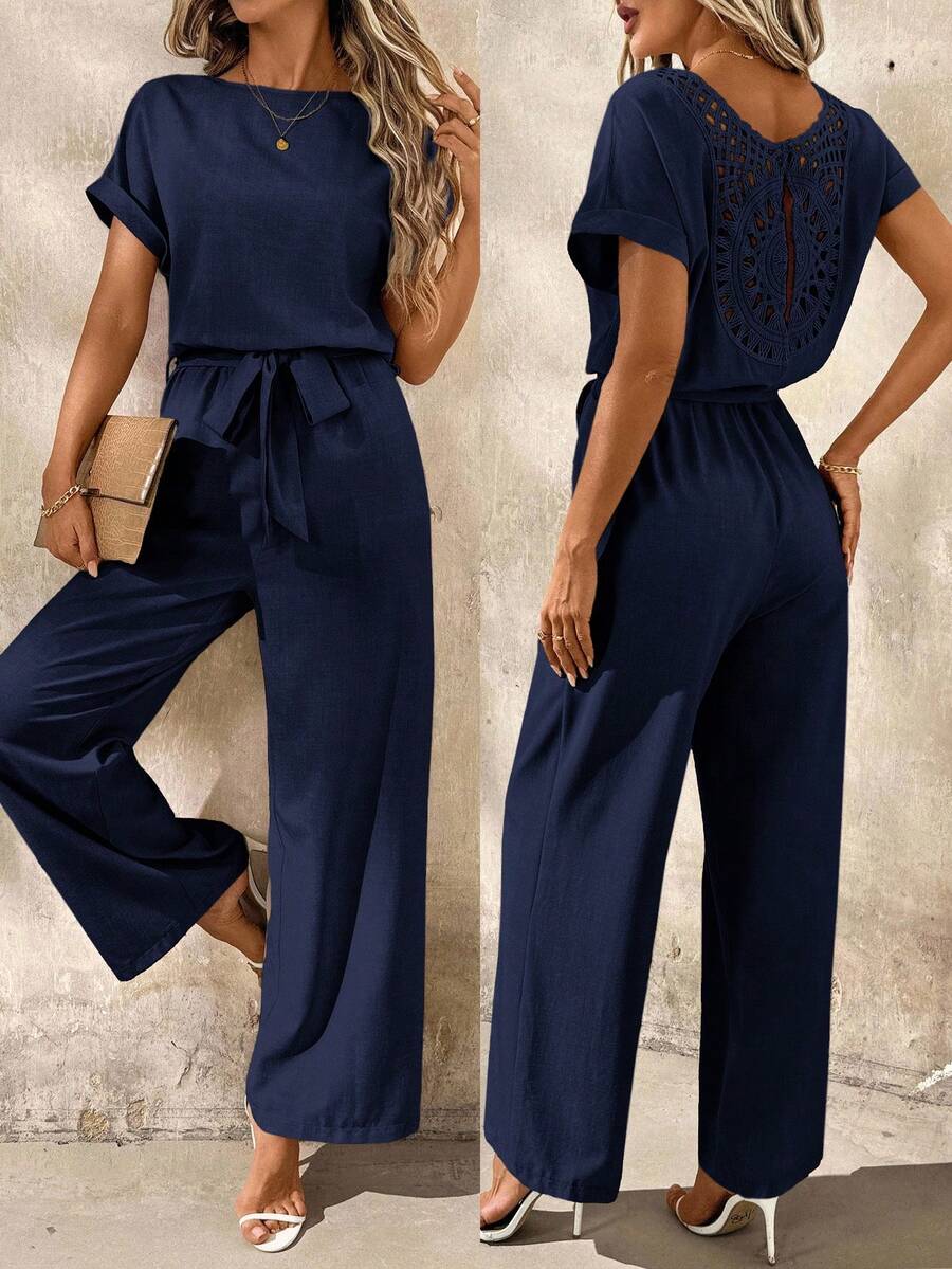 Macaquinho Elisa Férias Casual com Babados