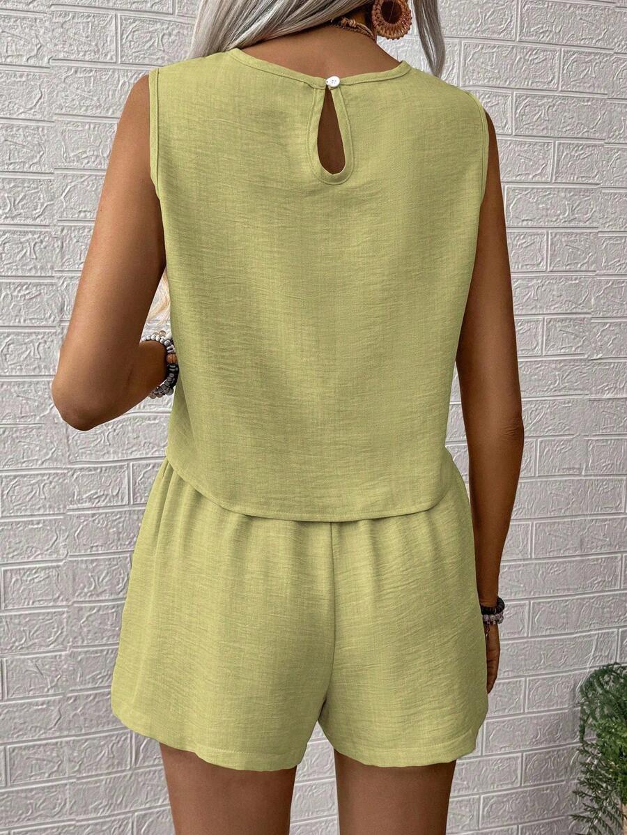 Conjunto Aurora Colete e Shorts Casual