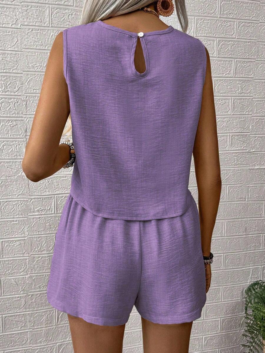 Conjunto Aurora Colete e Shorts Casual