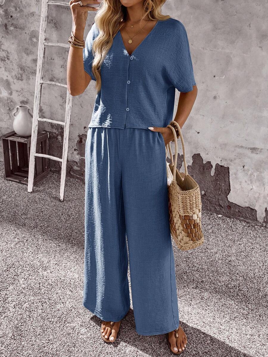 Conjunto Aurora Casual Verão Pantalona