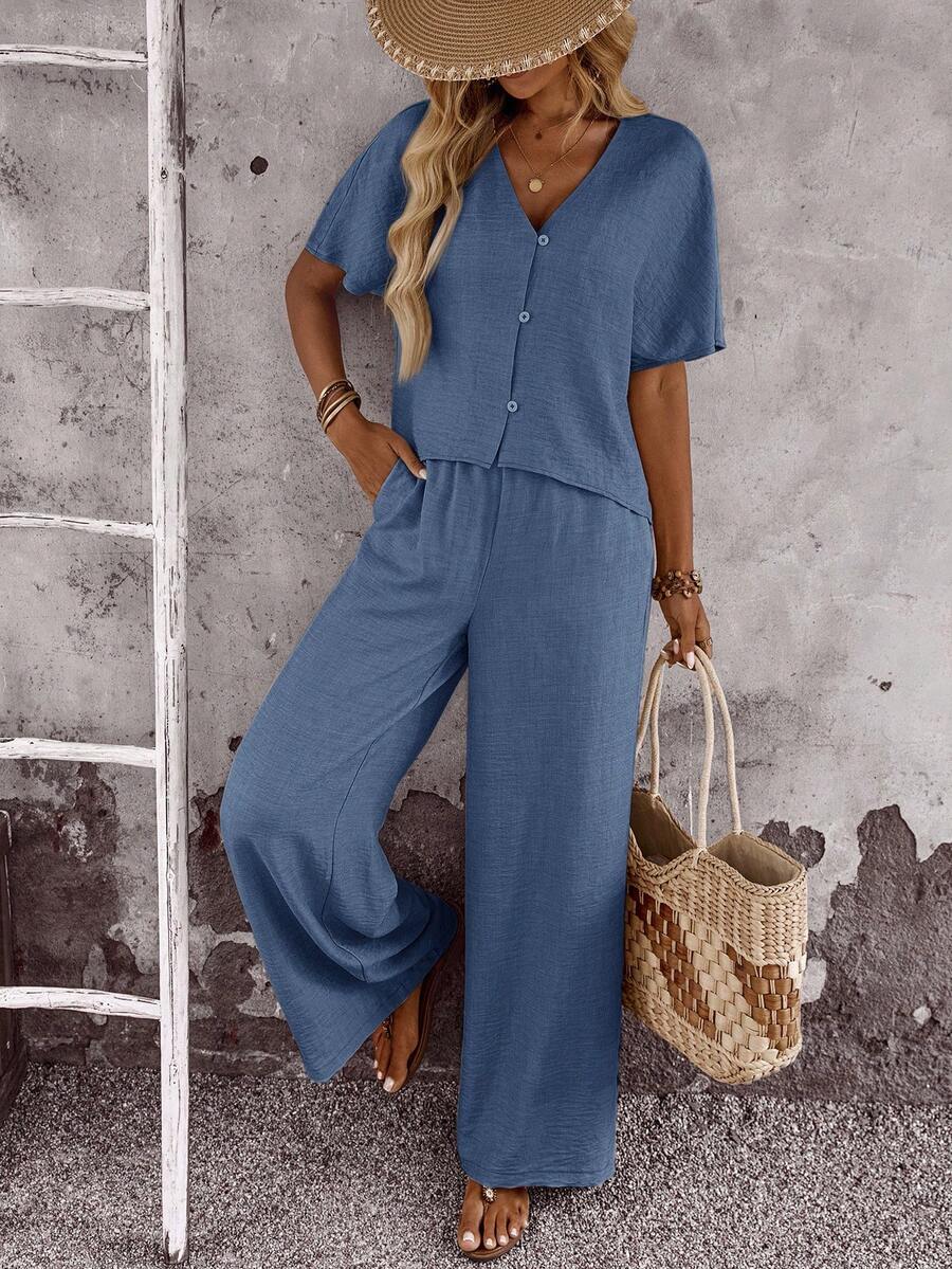 Conjunto Aurora Casual Verão Pantalona