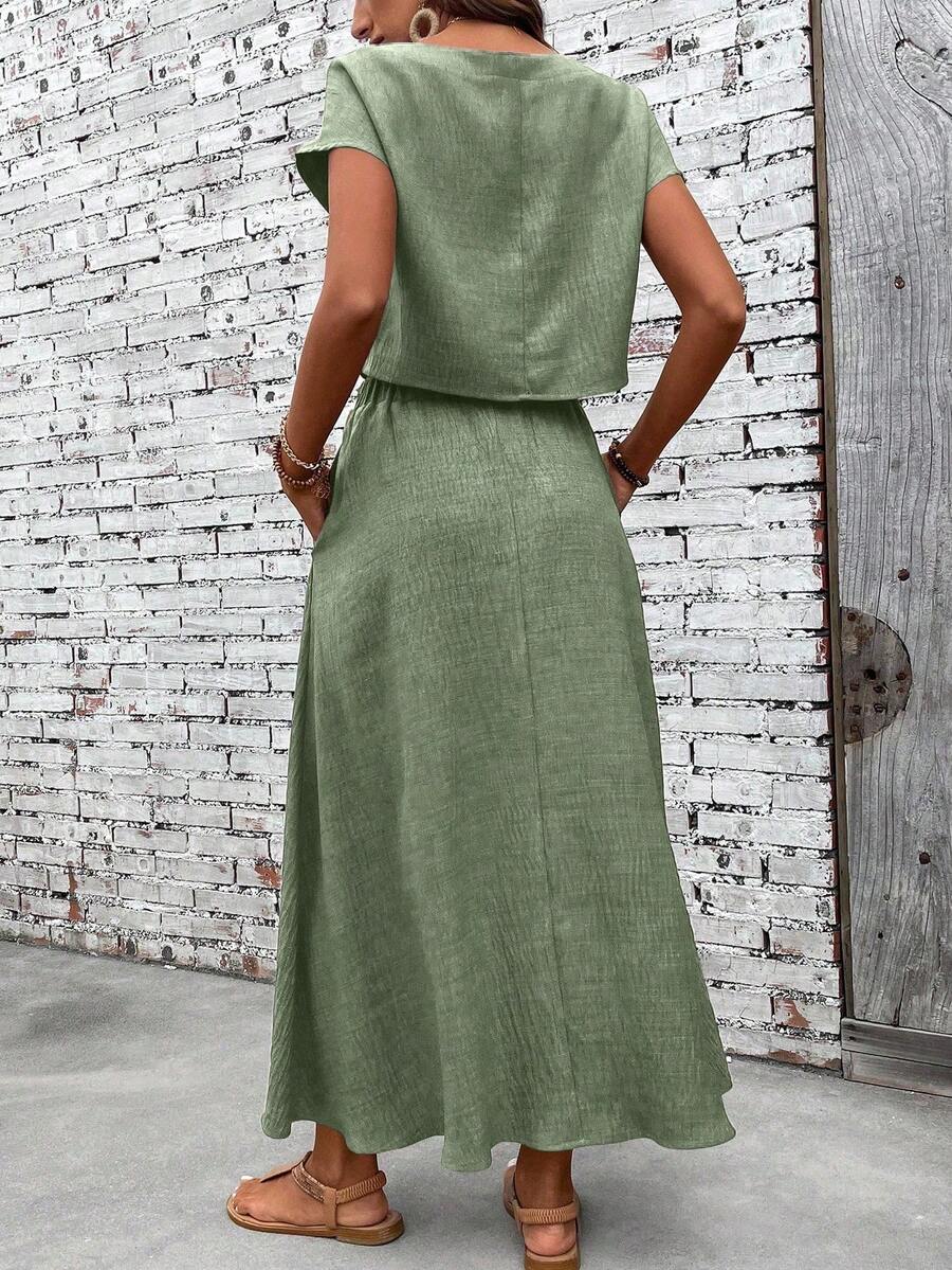 Conjunto Serena Top Curto e Saia Mini