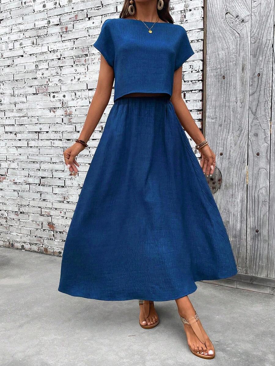 Conjunto Serena Top Curto e Saia Mini