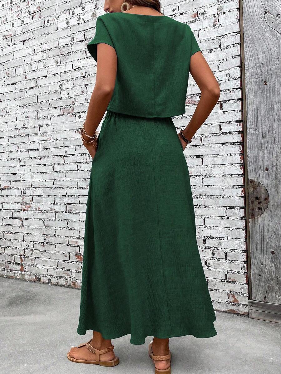 Conjunto Serena Top Curto e Saia Mini