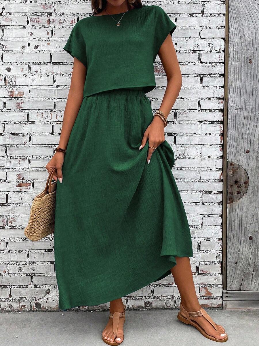 Conjunto Serena Top Curto e Saia Mini