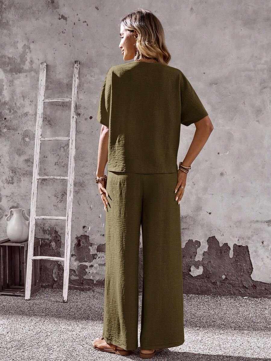 Conjunto Aurora Casual Verão Pantalona