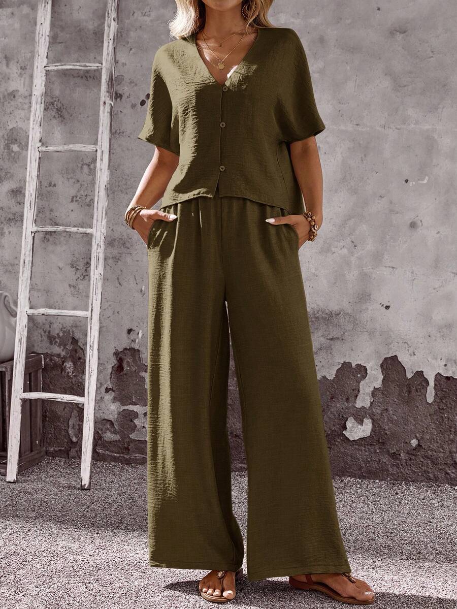 Conjunto Aurora Casual Verão Pantalona