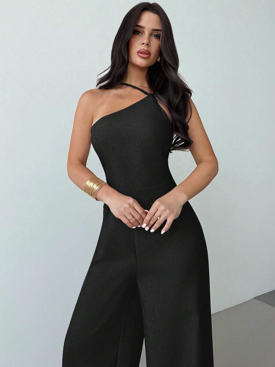 Macacão Firerie Perna Larga Plissado Elegante