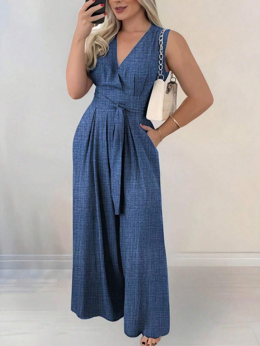 Macacão Silhoulove Casual Elegante Pernas Largas