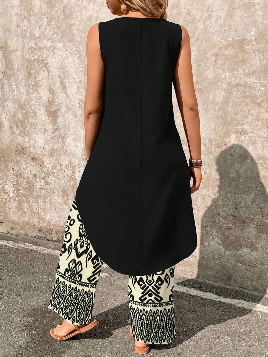 Conjunto Serena Regata Assimétrica Floral