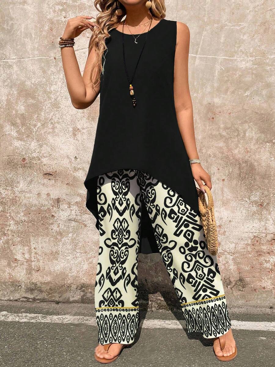 Conjunto Serena Regata Assimétrica Floral