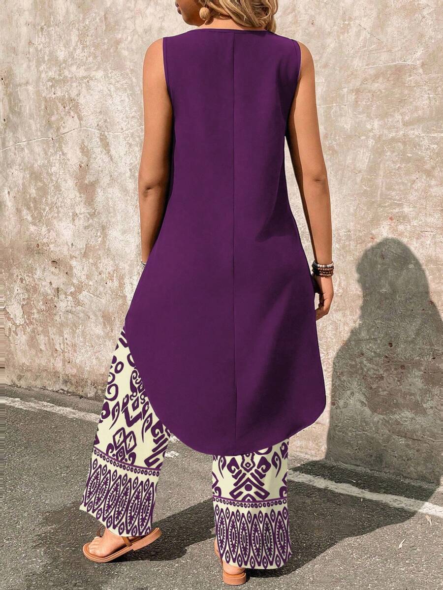 Conjunto Serena Regata Assimétrica Floral