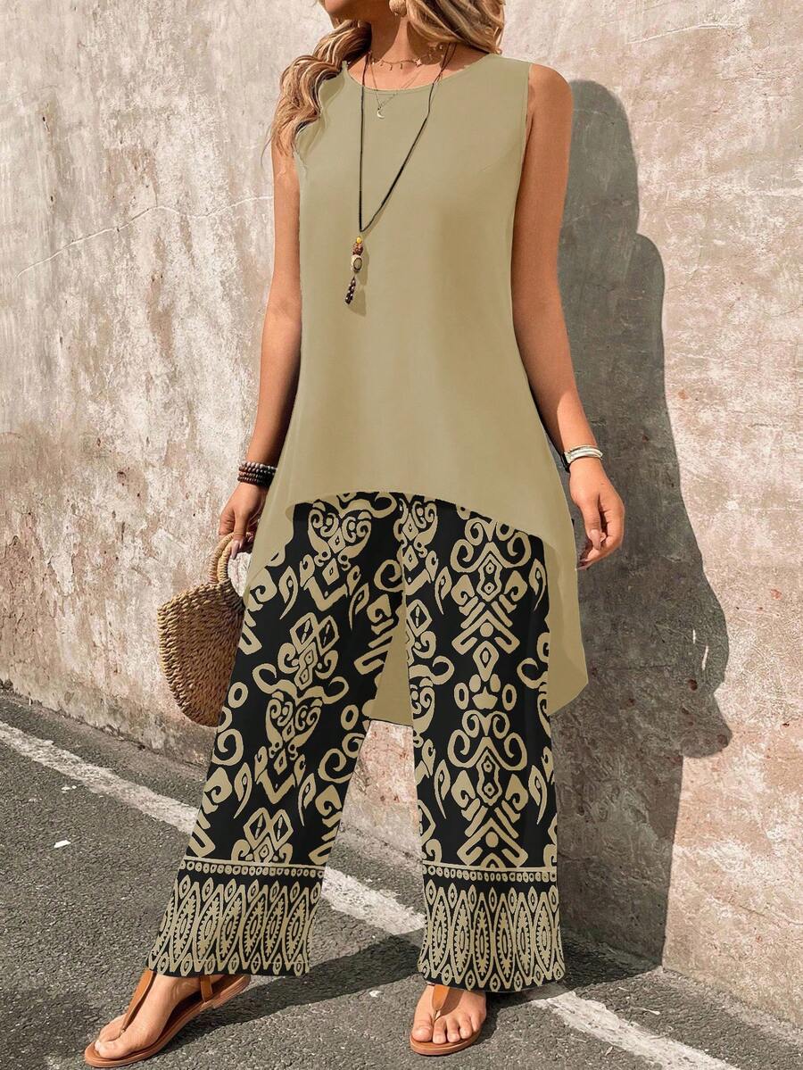 Conjunto Serena Regata Assimétrica Floral