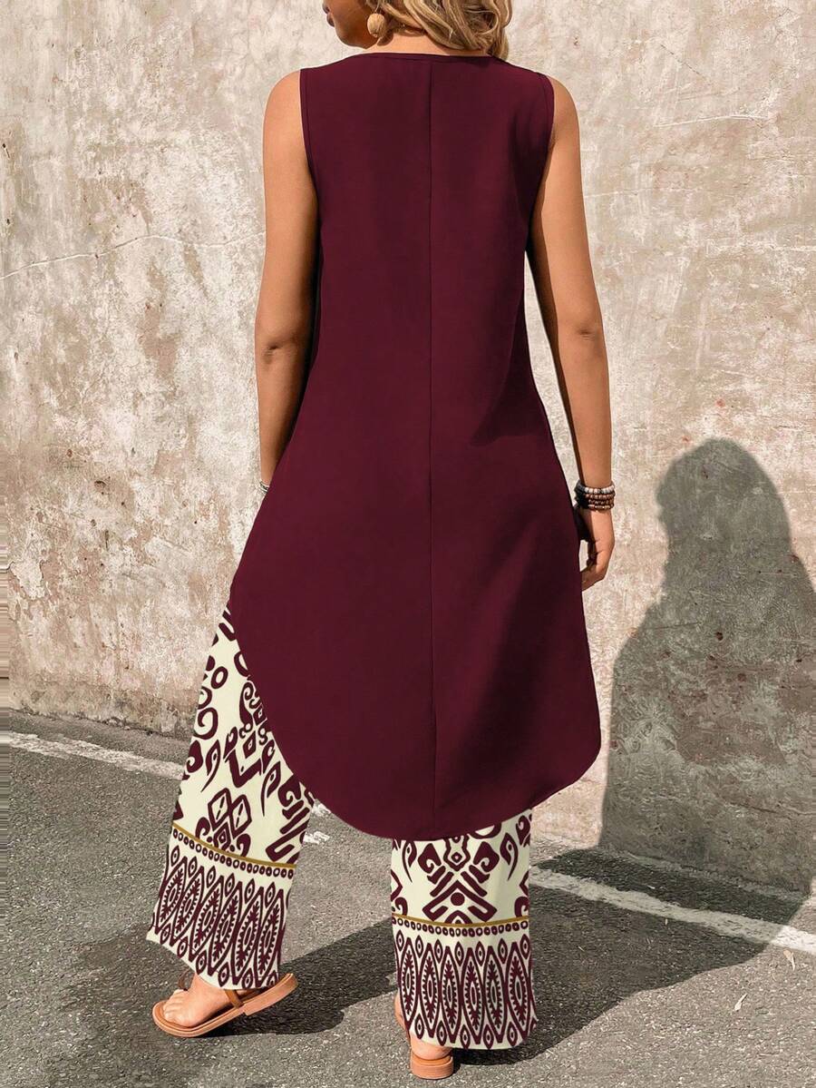 Conjunto Serena Regata Assimétrica Floral