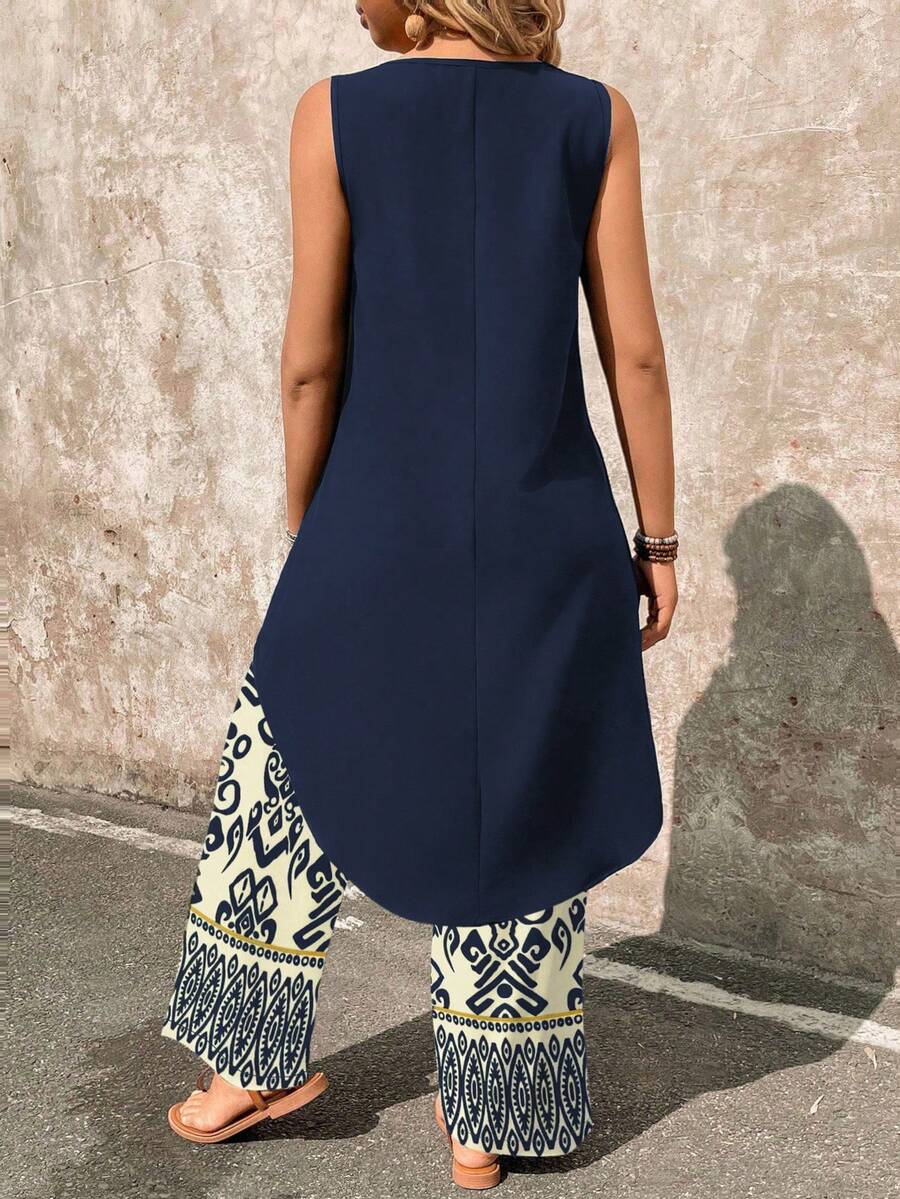 Conjunto Serena Regata Assimétrica Floral