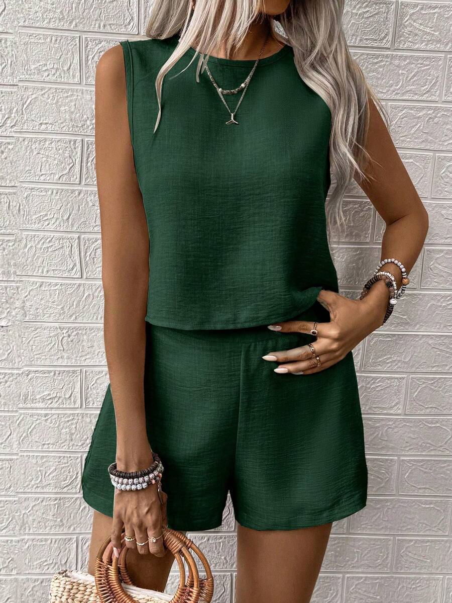 Conjunto Aurora Colete e Shorts Casual