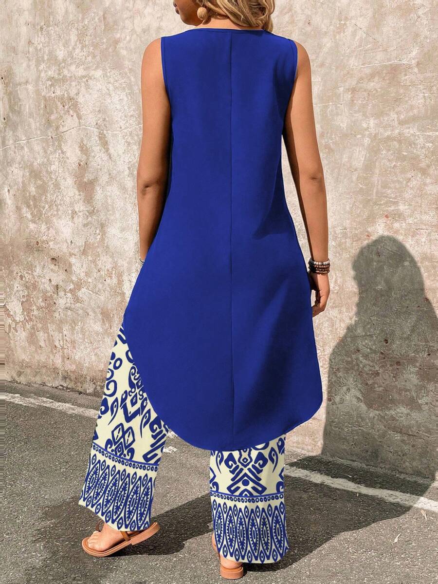 Conjunto Serena Regata Assimétrica Floral