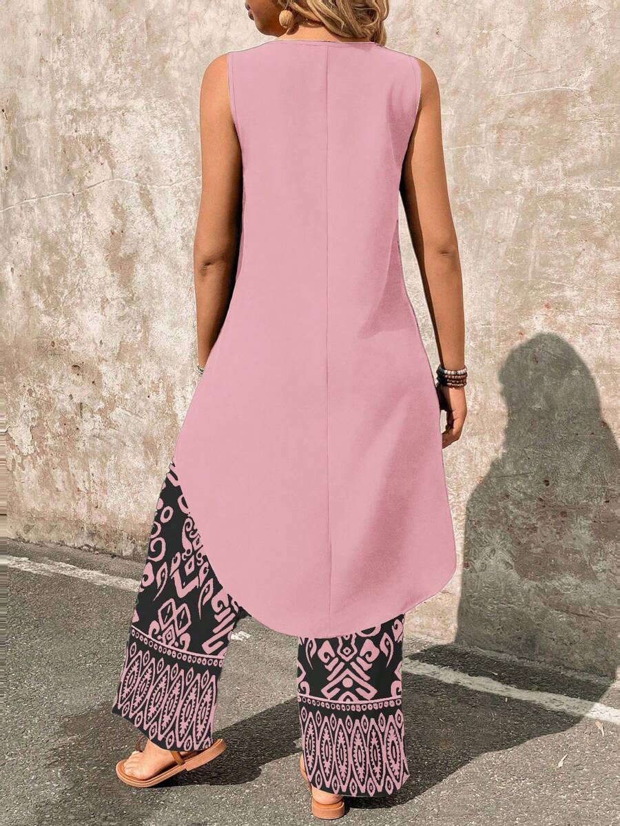 Conjunto Serena Regata Assimétrica Floral