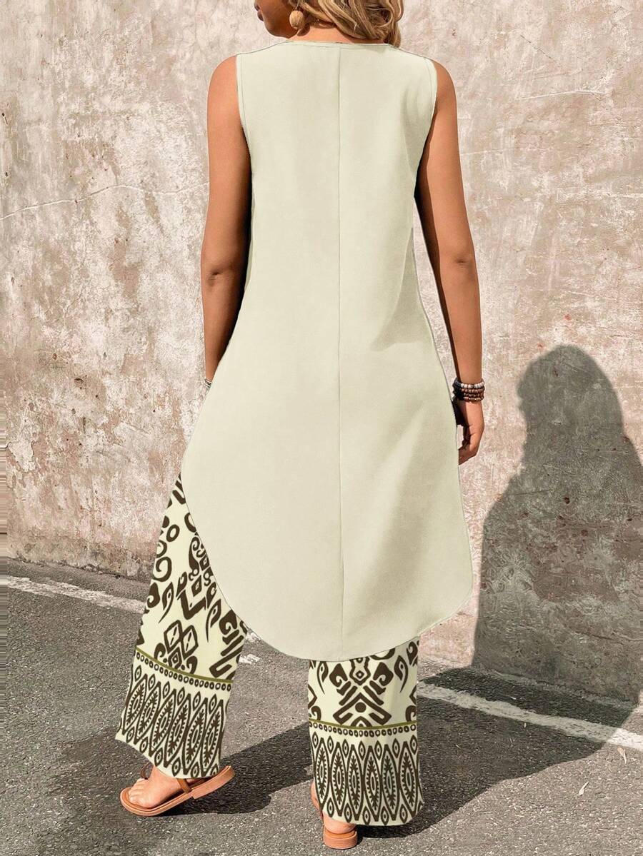 Conjunto Serena Regata Assimétrica Floral