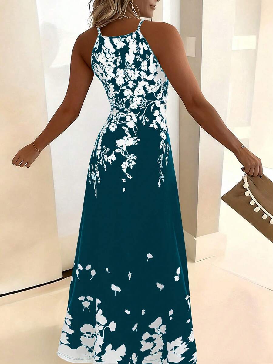 Vestido Maya Boho Longo Alça Fina Tropical