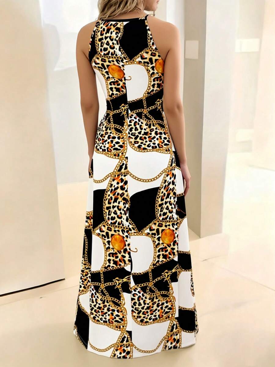 Vestido Maya Boho Longo Alça Fina Tropical