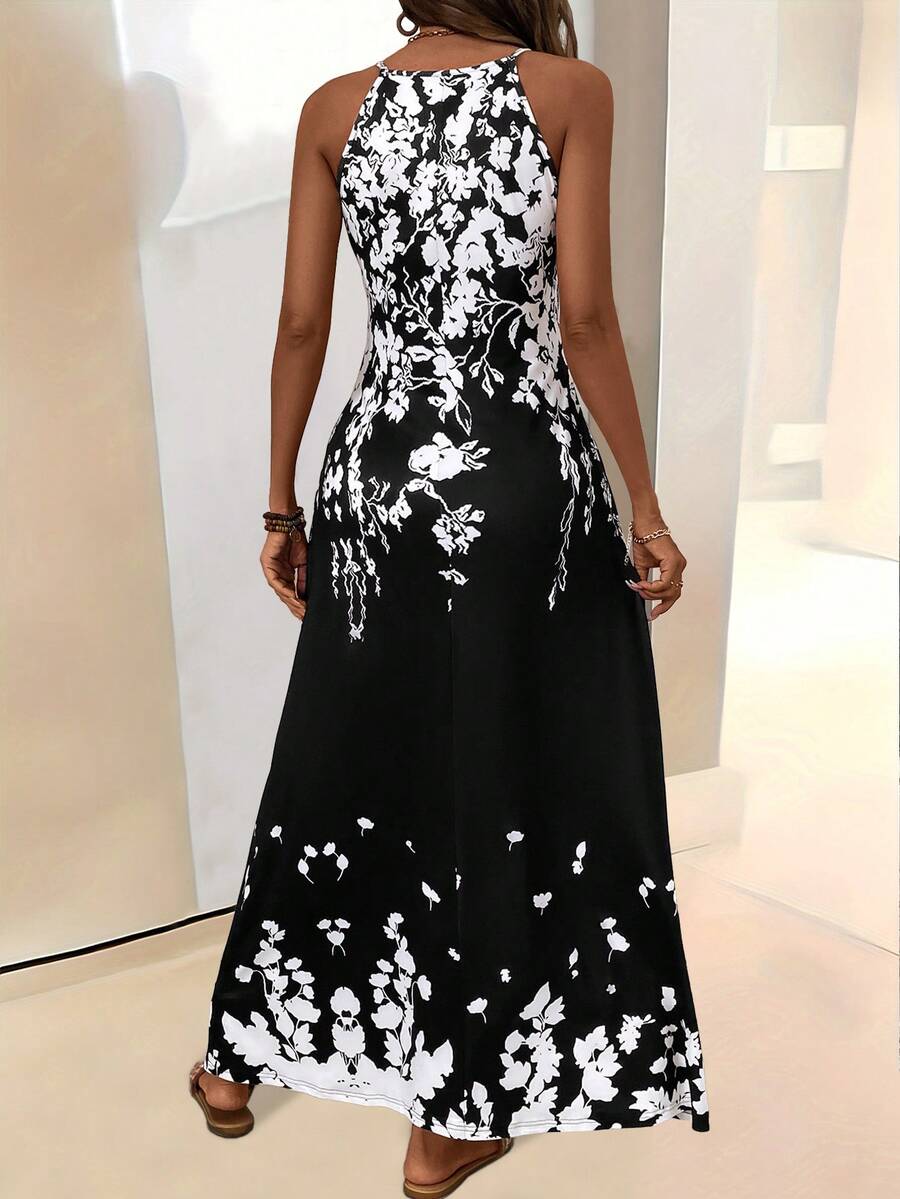 Vestido Maya Boho Longo Alça Fina Tropical