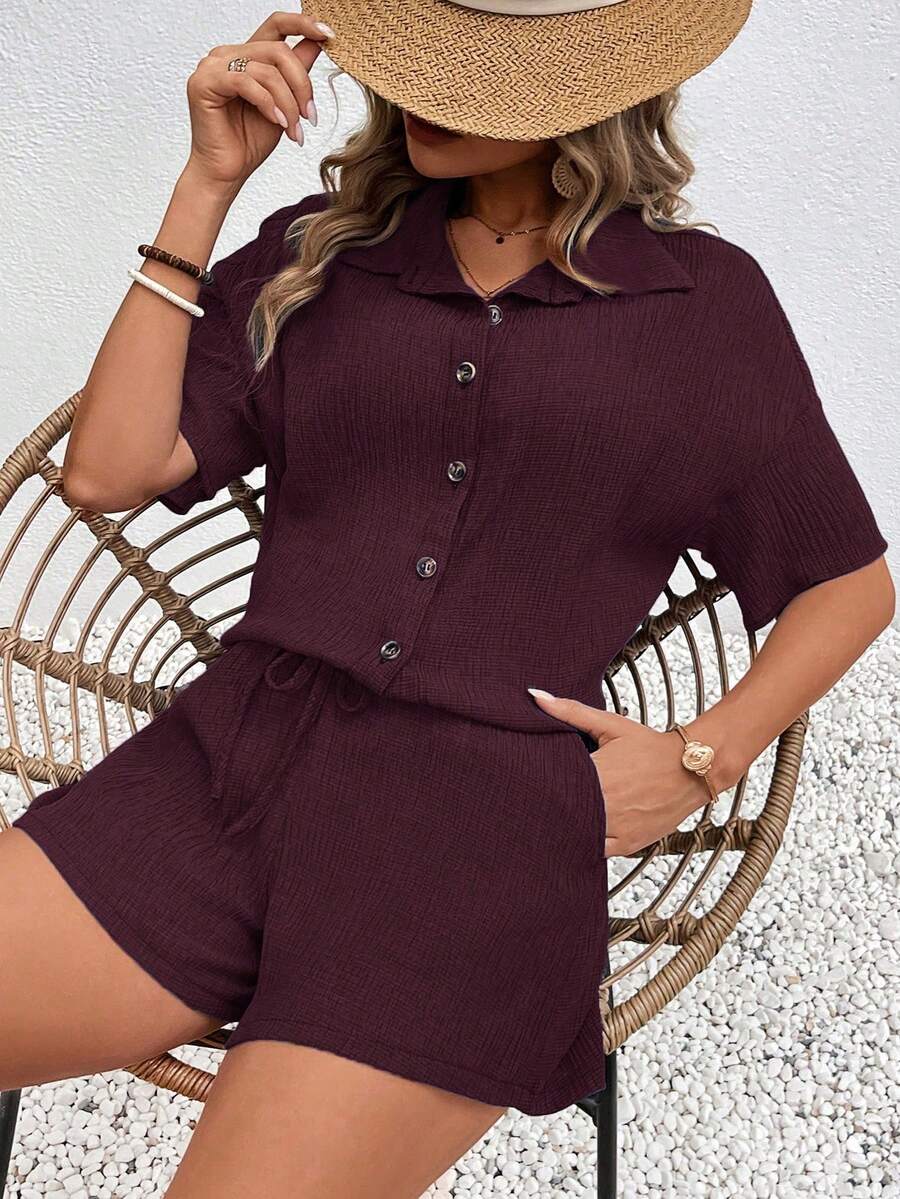 Conjunto Aurora Casual Cardigã e Shorts