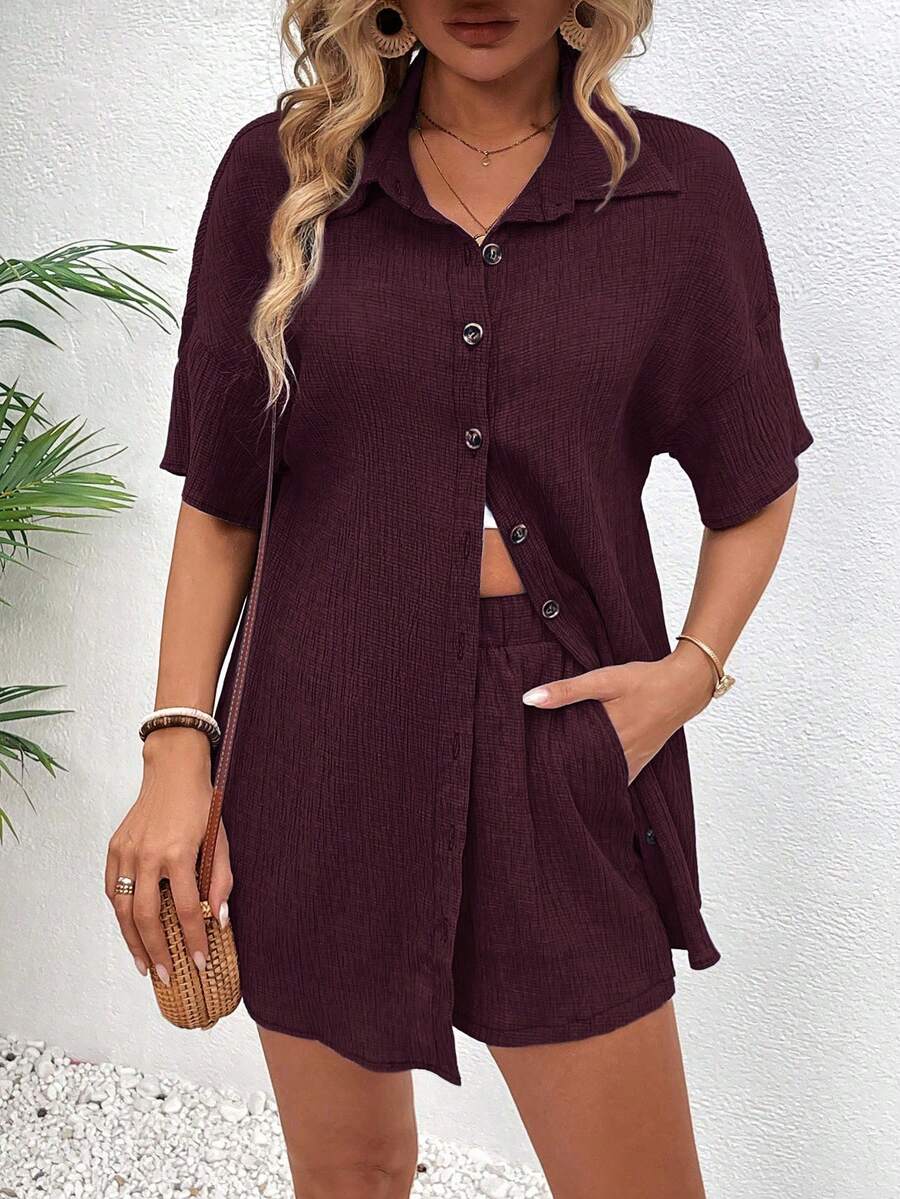 Conjunto Aurora Casual Cardigã e Shorts