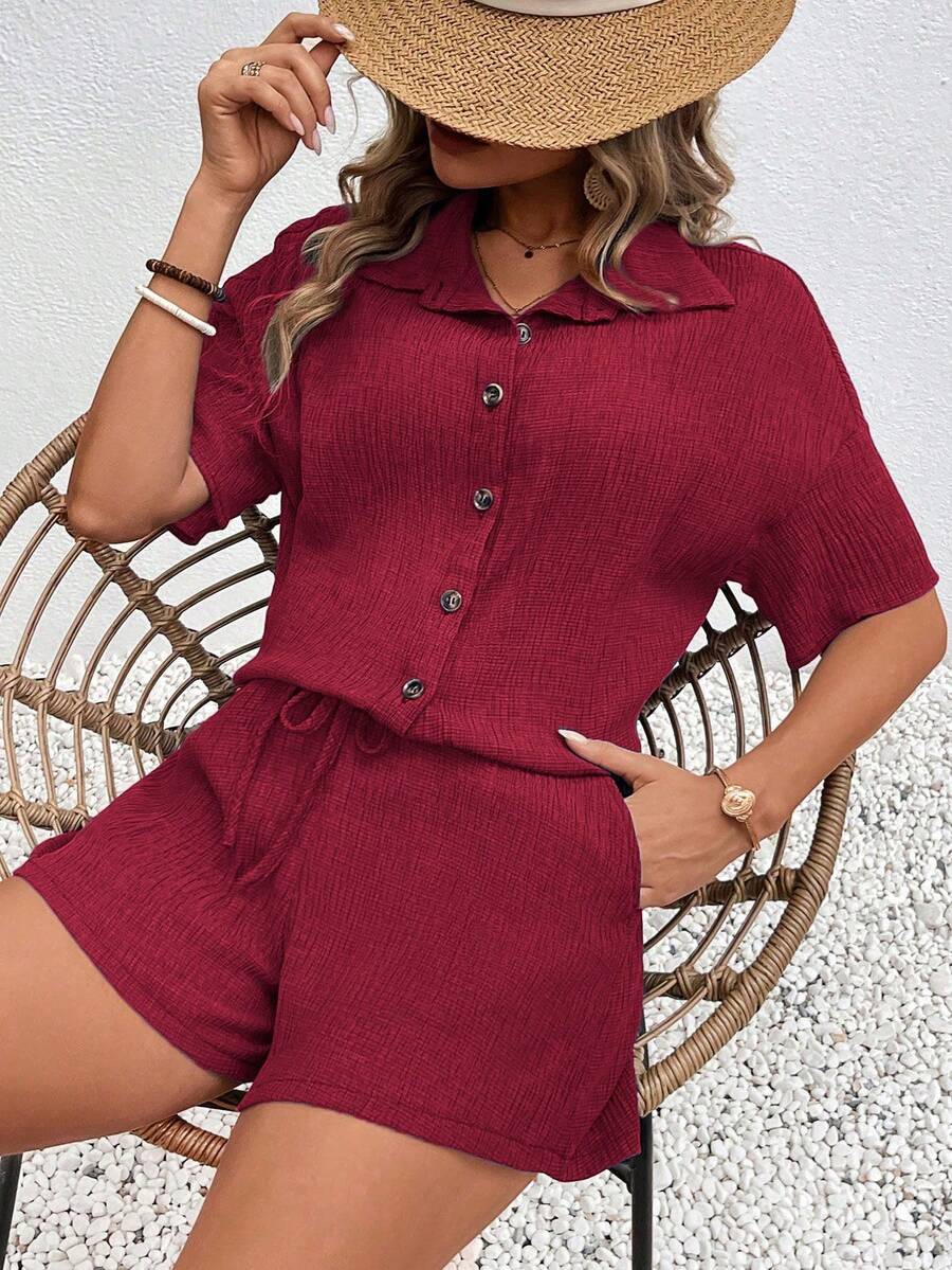 Conjunto Aurora Casual Cardigã e Shorts